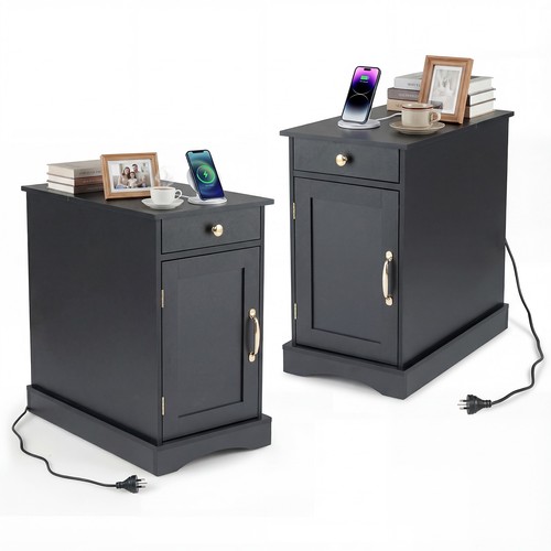 Station narrow nightstand - station,