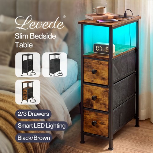 Levede bedside table narrow - bedside,