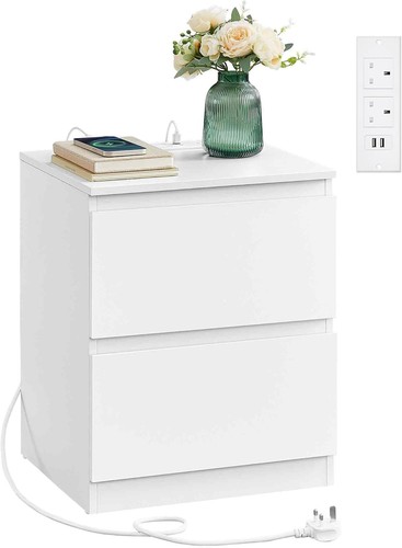 Bedside table with charging - with,