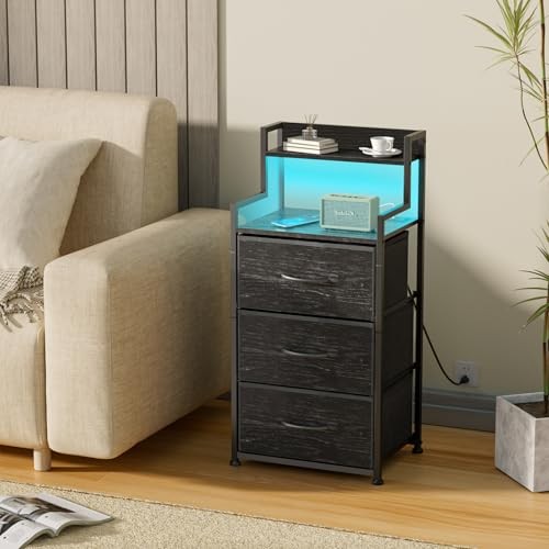 Tall nightstand 3 drawers - 36",