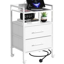 Bedside Table with Charging