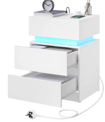 Bedside table nightstand with - bedside,