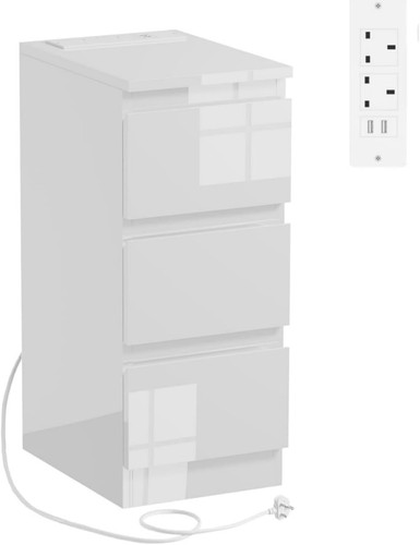 25cm narrow bedside table - 25cm,