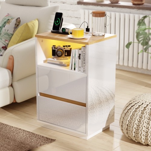 Led bedside table - table, with