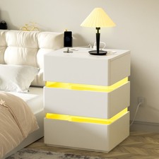 Bedside Table LED Nightstand 3