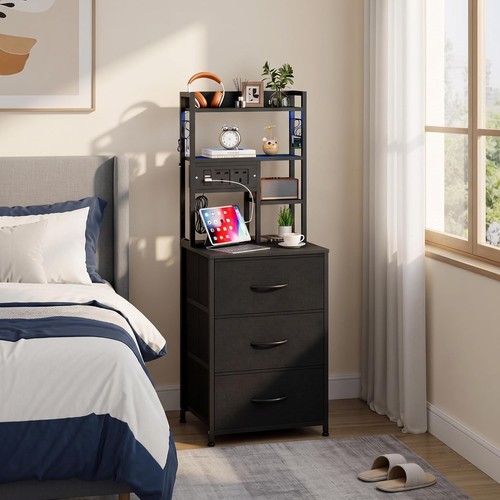 Bedside table with - bedside, charging