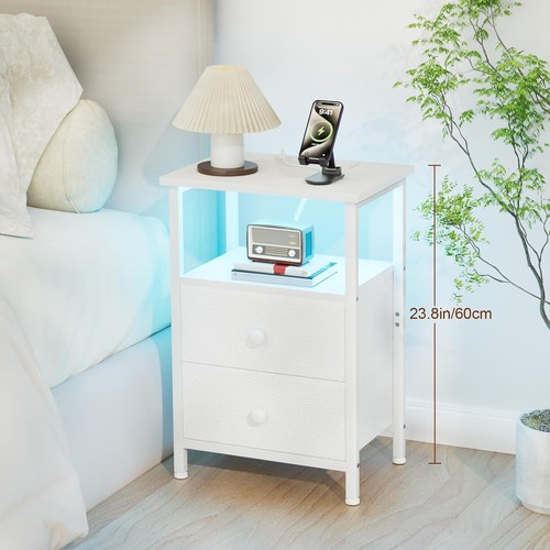Bedside table side with - side,