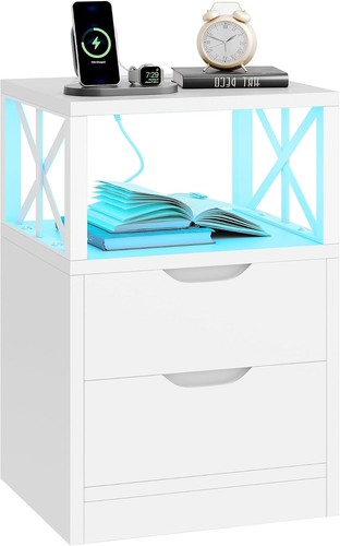 Bedside table with charging - bedside,