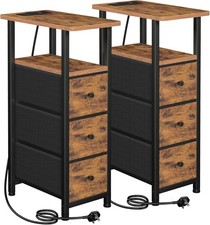 Slim Bedside Table Set of 2