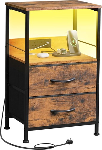 Wlive bedside table with - bedside, table,with