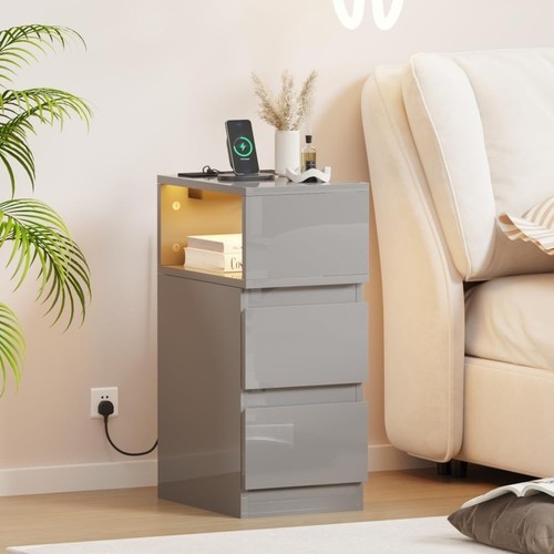 25cm slim bedside table - 25cm,