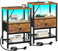 Bedside Table Set of 2 with