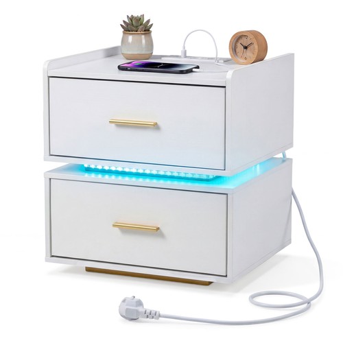 Costway led bedside table - bedside,