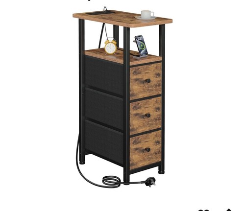 Loakekel narrow bedside table - bedside,