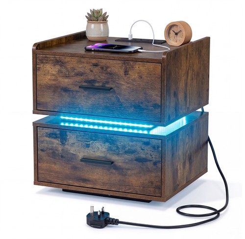 Led bedside table - led, with