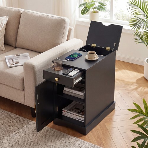 Station narrow nightstand - station,