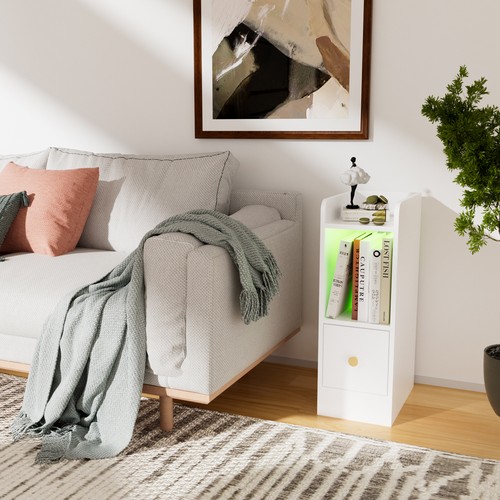 Led bedside table with - led,