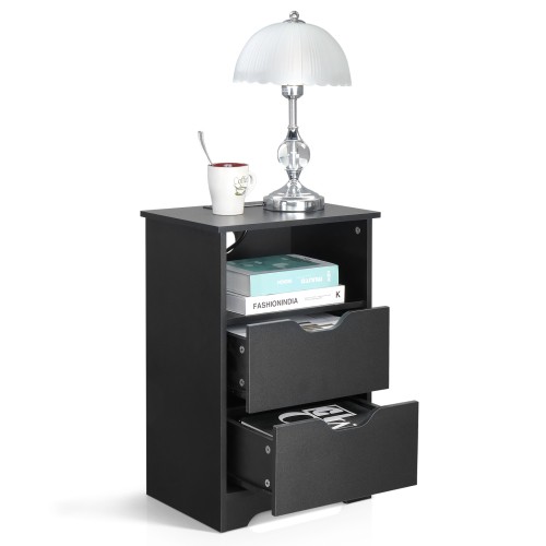 Bedside table with - bedside, drawer