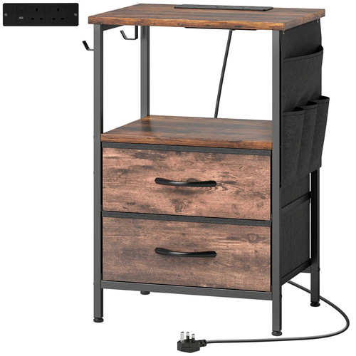 Homcom slim bedside table - slim,