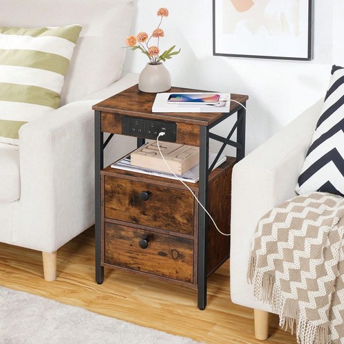Bedside table with - with, charging