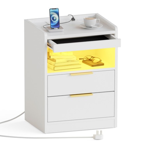 Led bedside table with - led,