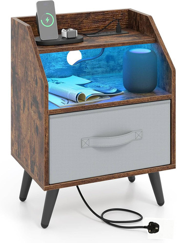 Bedside table with - with, charging