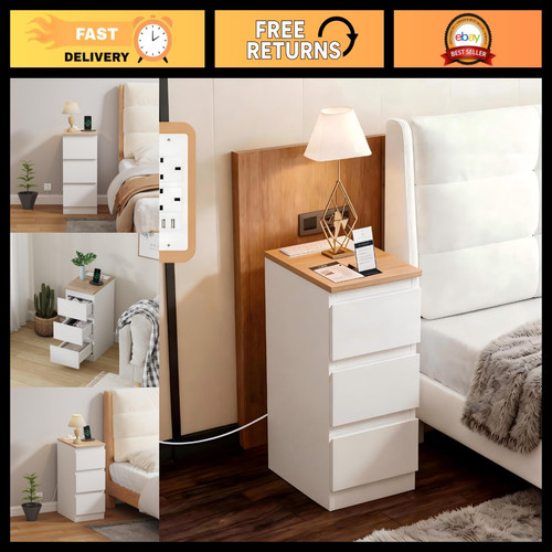 25cm slim bedside - table, with