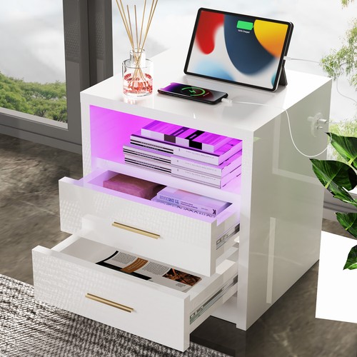 Led bedside table with - led,