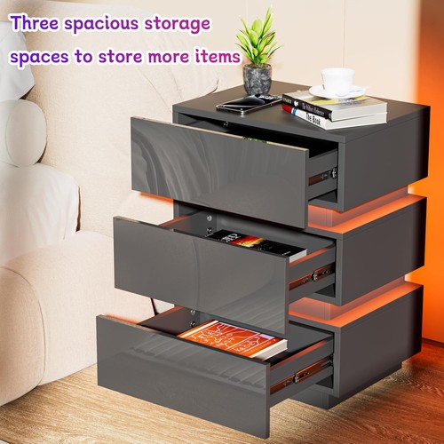 Led bedside table drawers - led,