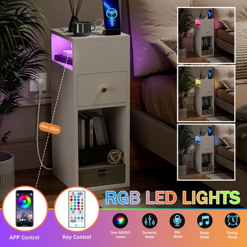 Led bedside table - led,
