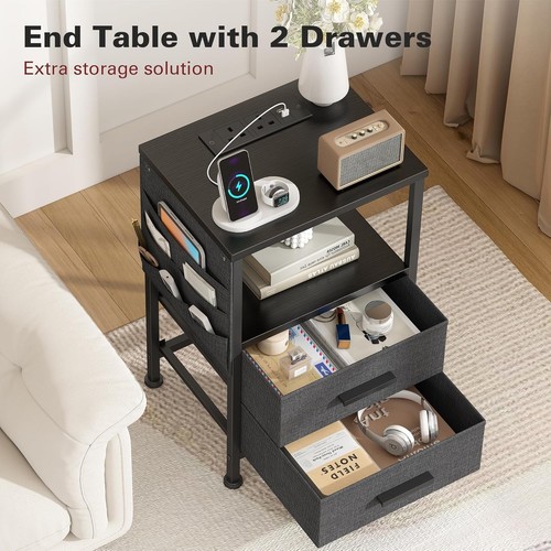 15in bedside table charging - table,