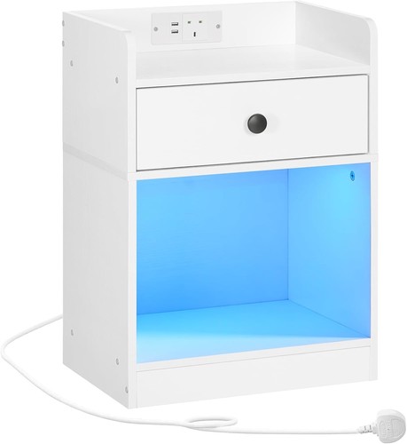 Bedside table with charging - table,