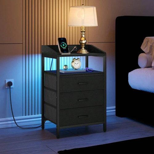Bedside table with - led, lights