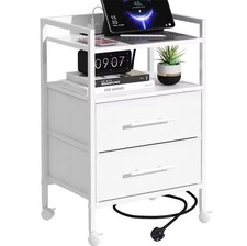 Bedside Table with Charging