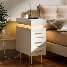 Slim LED Bedside Table