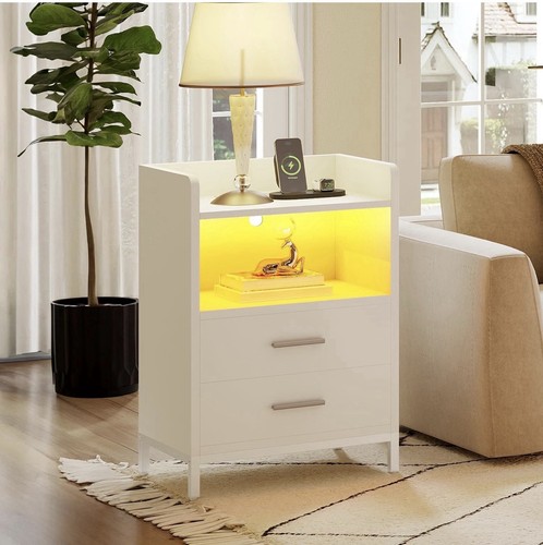 Yitahome white bedside table - yitahome,