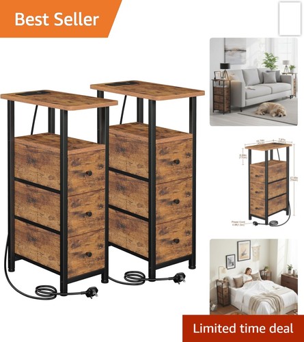 Set narrow bedside tables - set, 2