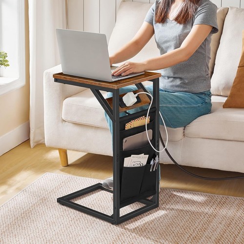 Side table with charging - with,