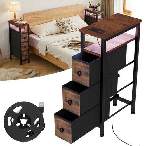 Slim bedside table - table, with