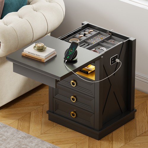 Bedside table with drawer - 4, &