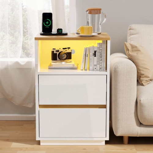 Bedside table rgb led tier - table,