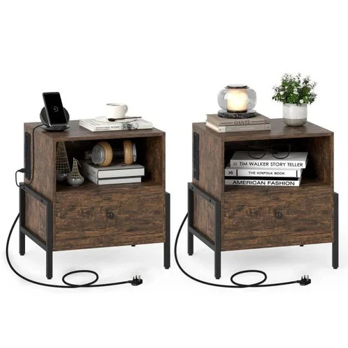 Nightstand with charging - nightstand,