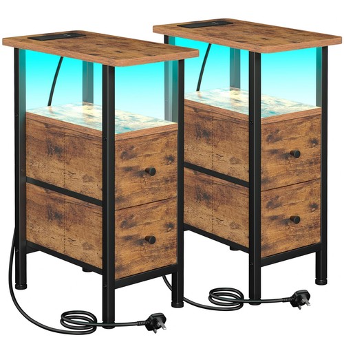 Slim bedside table - table, set