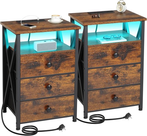 Bedside table set with - bedside,