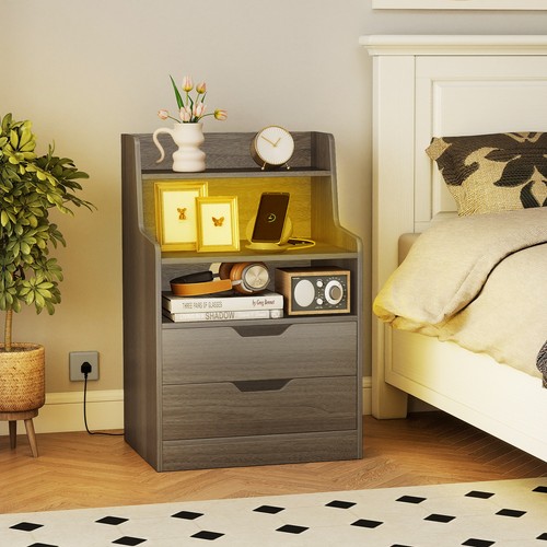 Drawer bedside table with - bedside,