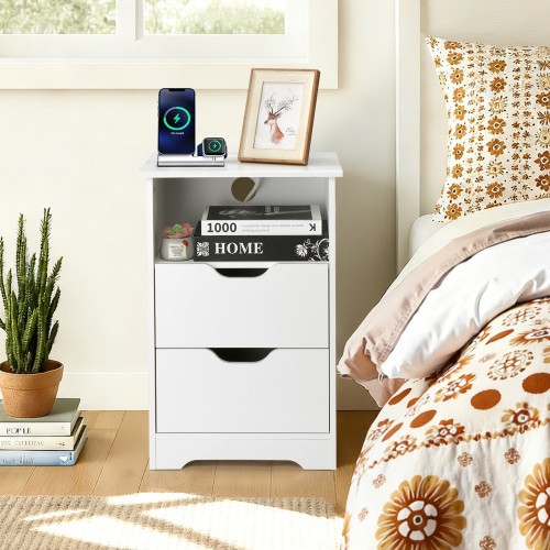 Bedside table with - bedside,