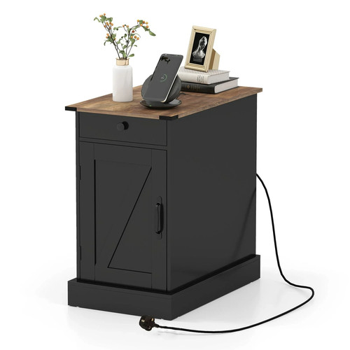 End table with charging - end,