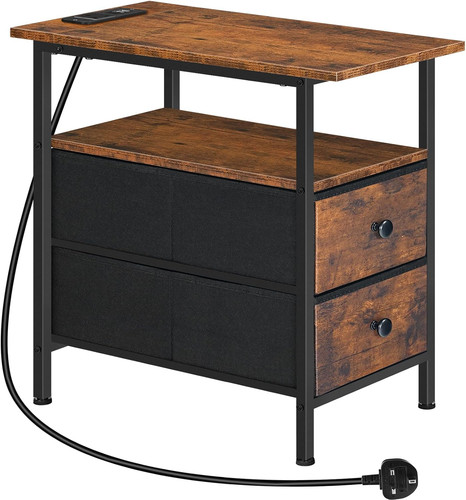 Narrow bedside table with - narrow,