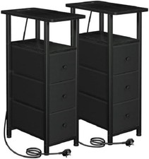 Slim Bedside Table Set of 2