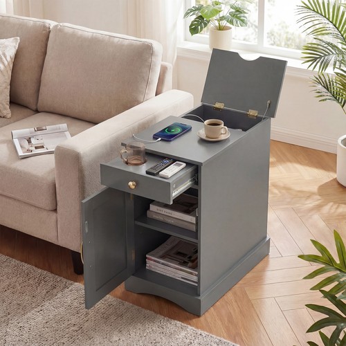 Station narrow nightstand - station,